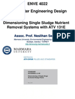 ENVE 4022 Wastewater Engineering Design: Dimensioning Single Sludge Nutrient Removal Systems With ATV 131E