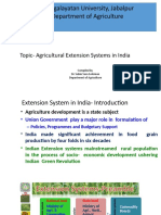 Agricultural Extension Systemsin India