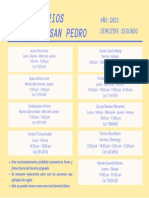 Horarios Psico-Pac San Pedro: AÑO:2021 Semestre:Segundo