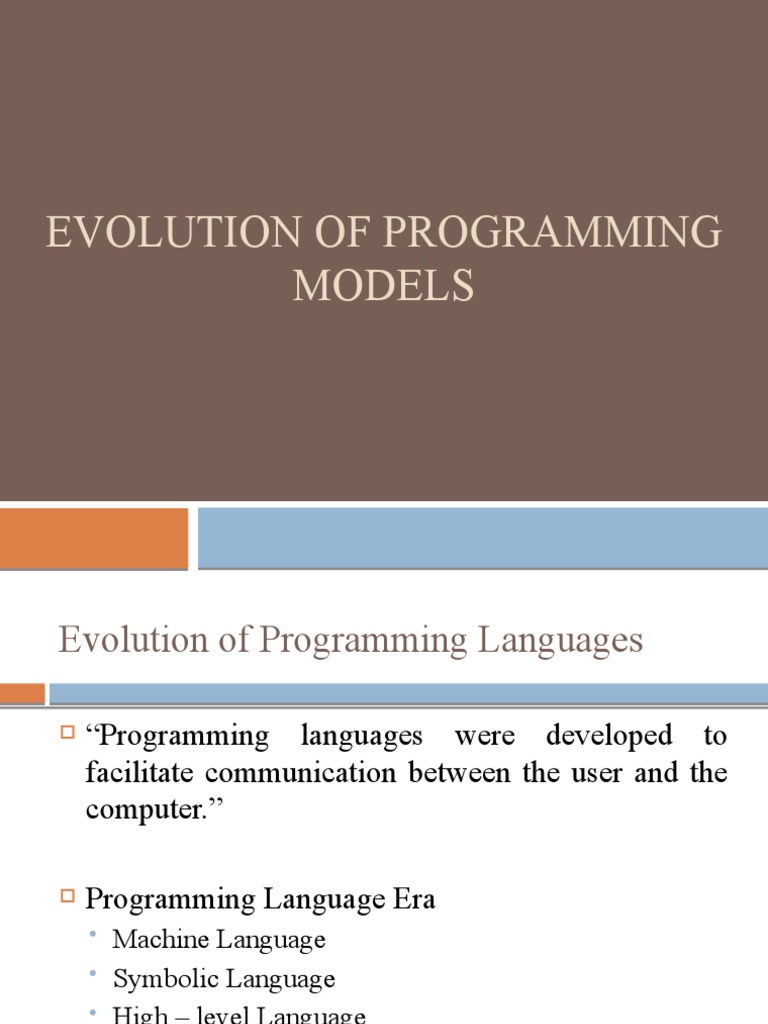 3 PLF - Evolution of Programming Models | PDF | Computer Programming ...