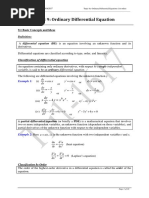 Topic 9: Ordinary Differential Equation: 9.1 Basic Concepts and Ideas