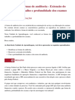 Formas de Auditoria - Extensão Do Trabalho e Profundidade Dos Exames