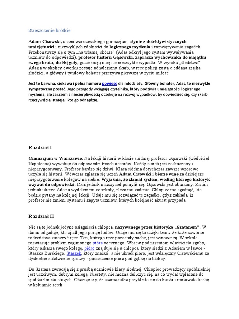Test Szatan Z Siódmej Klasy Szatan Z Siodmej Klasy | PDF