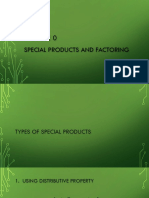 MODULE 0 SPECIAL PRODUCTS AND FACTORING