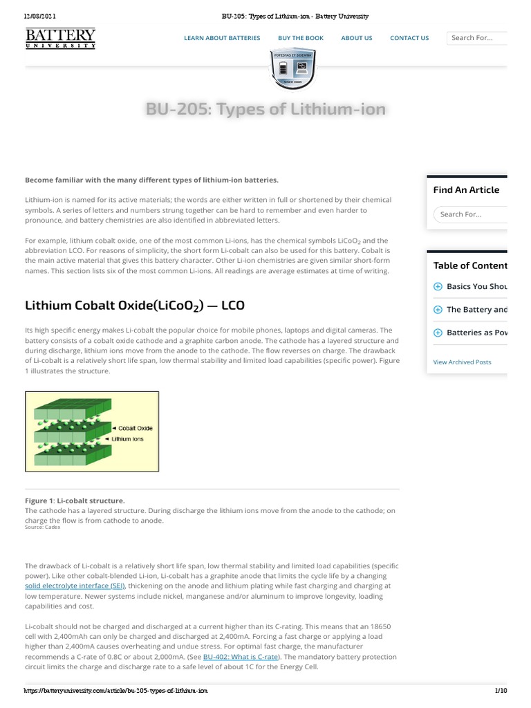 1628754530923AssignmentBU205 Types of LithiumIon Battery