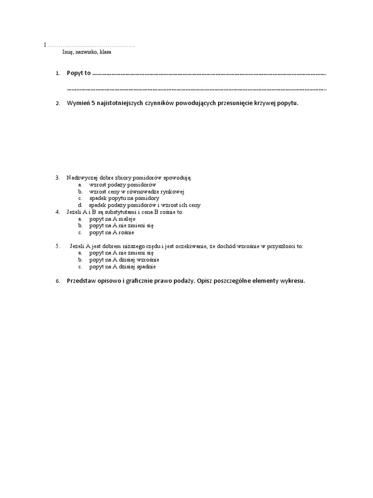 Kartkówka Poopyt | PDF