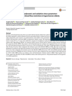 Acute Responses of Hemodynamic and Oxidative Stress Parameters To Aerobic Exercise With Blood Flow Restriction in Hypertensive Elderly Women