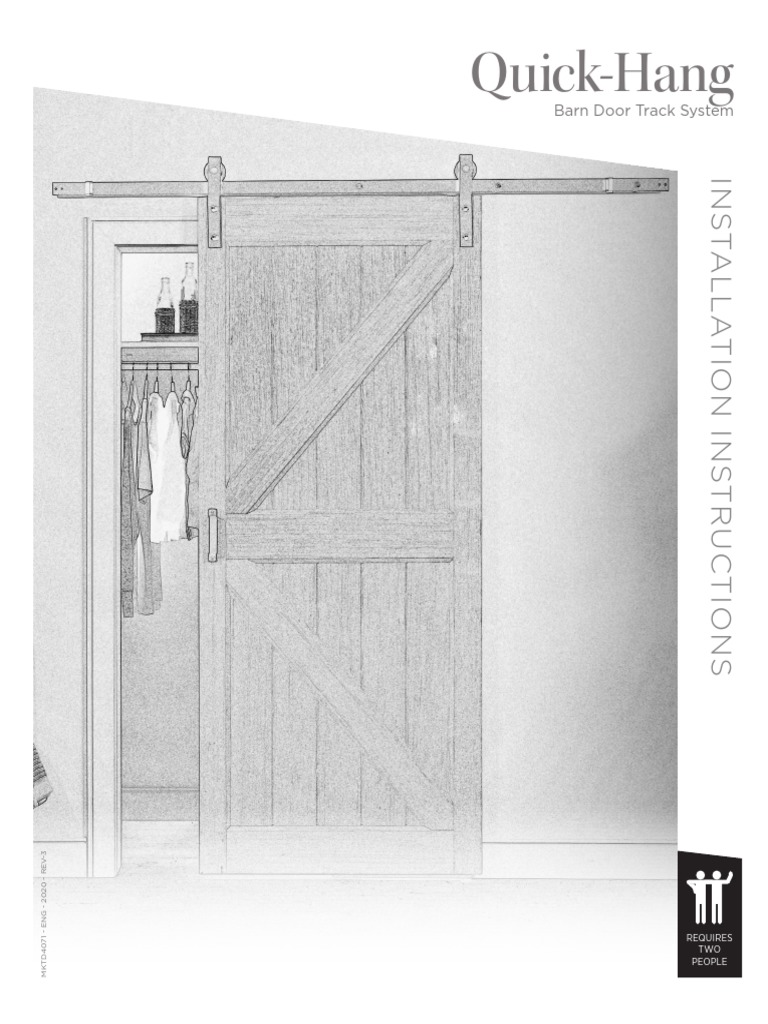Quick Hang Barn Door Without Backerboard Installation Instructions 2020