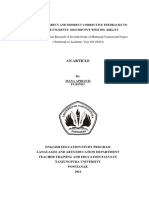 An Article: The Use of Direct and Indirect Corrective Feedbacks To Improve Students' Descriptive Writing Ability