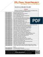 Mechanical Projects List: Code Titles