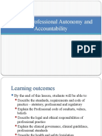 Topic 5 L8-L11 Professional Autonomy and Accountability