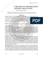 Literature Review On Minimization of Construction Waste: Meenu Raj, Sahimol Eldhose