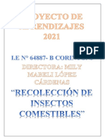 Proyecto de Aprendizajes de Corintoni Del 23 de Agosto Al 24 de Septiembre Del 2021