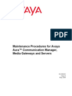 Maintenance Procedures For Avaya Aura™ Communication Manager, Media Gateways and Servers