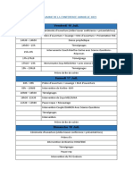 Programme Conférence annuelle 2021