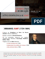 II. A Ética Deontológica de Immanuel Kant