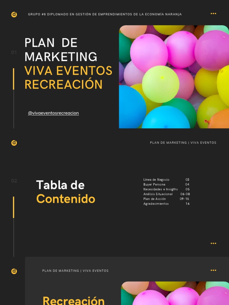 Plan de Marketing para Viva Eventos | PDF | Marketing | Facebook