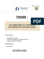 Expose Sur Les Systeme D'exploitation (Word)