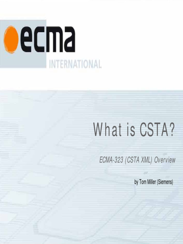 What Is Csta Download Free Pdf Xml Session Initiation Protocol