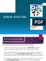 Error Analysis DC Mistakes Vs Error