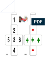 cubo do jogo operação com números inteiros