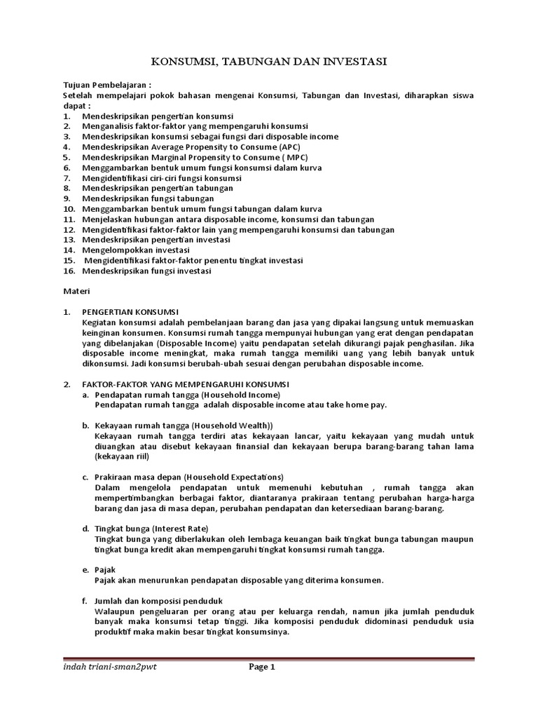 Bab 2 Eko T4 Pendapatan Dan Penggunaan Pdf