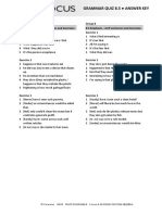 Grammar Quiz 8.5 Answer Key: © Pearson 2020 Photocopiable Focus 4 Second Edition