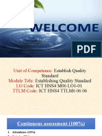 Establish Quality Standards