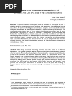 O Luto Pela Perda de Um Filho Na Percepção Do Pai