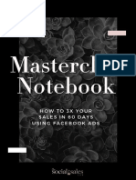 Masterclass Notebook: How To 3X Your Sales in 60 Days Using Facebook Ads
