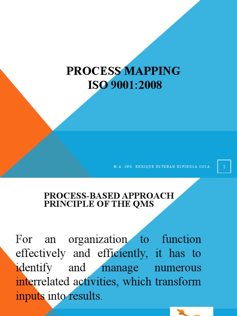 Process Mapping ISO 9001:2008: M.A. Ing. Enrique Esteban Espinosa Sosa ...