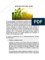 Plan de Fertilizacion Del Maiz