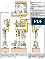 Engine With Spool Valve Oiler and Reverser General Arrangement and Notes 2 Cylinder Vertical Marine Type Steam