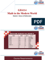 Week 1-Nature of Mathematics