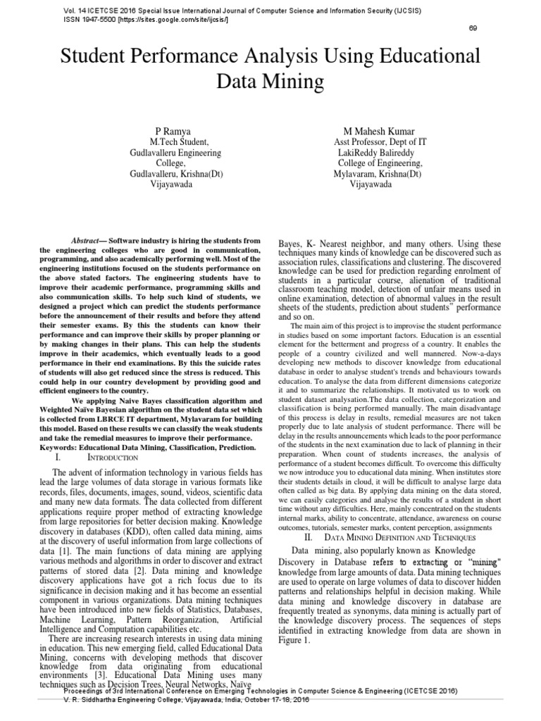 Student Performance Analysis Using Educa | PDF | Statistical ...