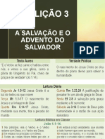 Lição 3 - A Salvação e o Advento Do Salvador