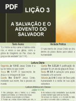 Lição 3 - A Salvação e o Advento Do Salvador
