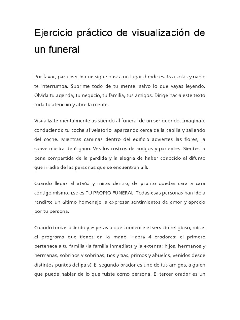 Visualización de Un Funeral PDF
