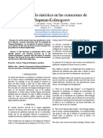 El Impacto de La Sinéctica en Las Ecuaciones de Chapman-Kolmogorov