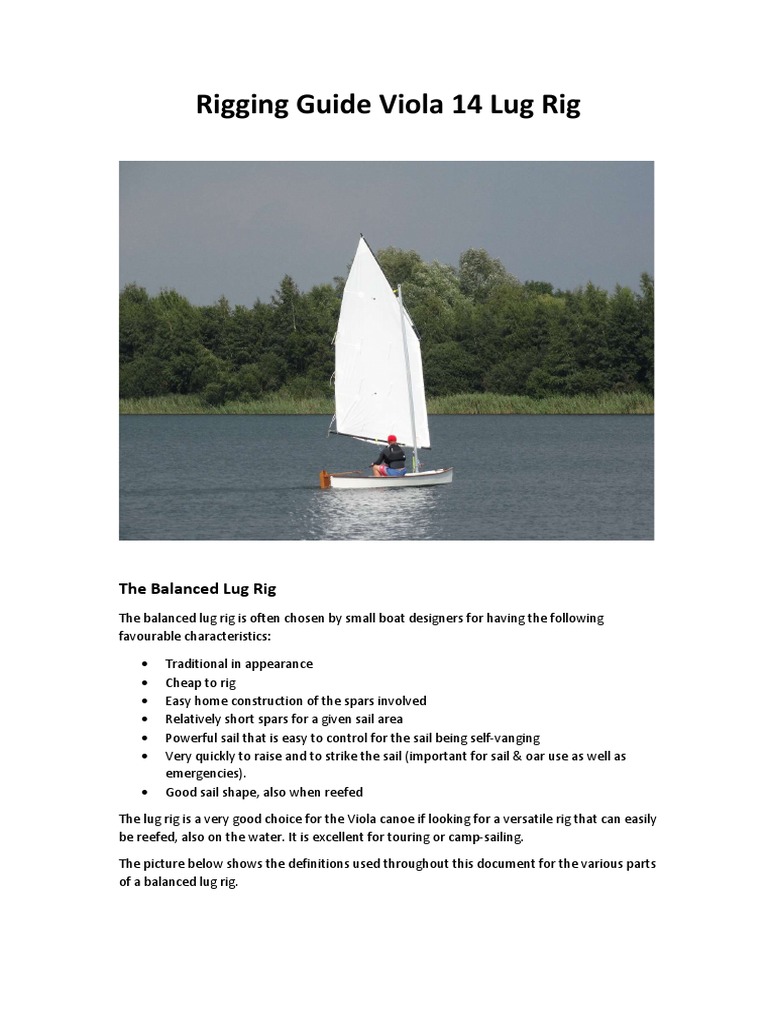Lug Rig Rigging Guide PDF Mast (Sailing) Sail