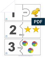 Tarjeta Rompecabezas de Numeros Del 1 Al 10 Material Educativo ME