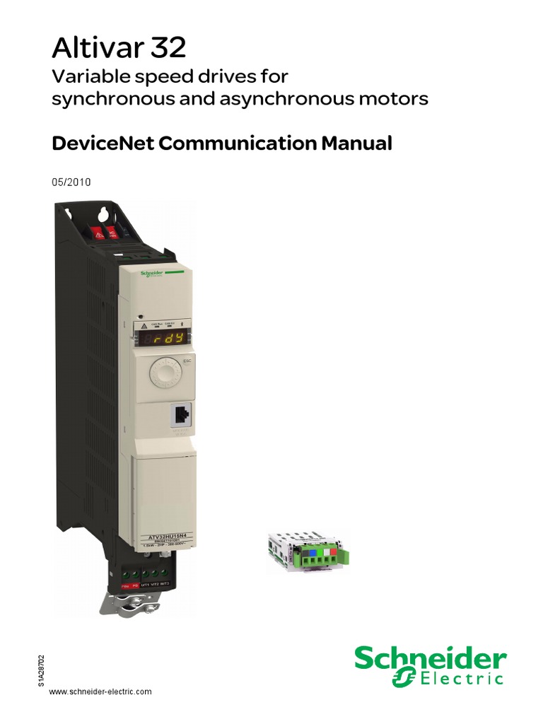ATV32 DeviceNet Manual | PDF | Electrical Wiring | Computer Network