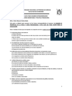 Guía para examen de Teoría Monetaria y Política Financiera