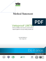 Method Statement for Vetoproof UM765 Waterproofing Membrane