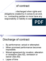 Discharge of Contract