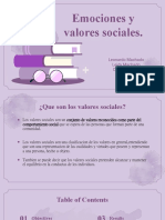 Emociones y Valores Sociales