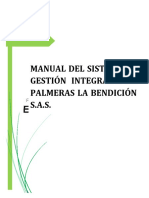 SG-SST Manual de Gestión La Bendición