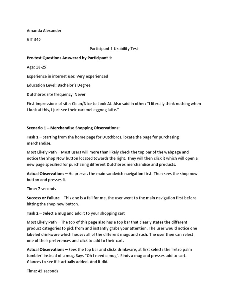 Dutch Bros Test PDF Menu World Wide 