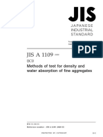 JIS A 1109: Methods of Test For Density and Water Absorption of Fine Aggregates