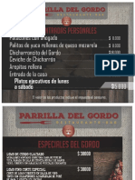 Carta La Parrilla Del Gordo